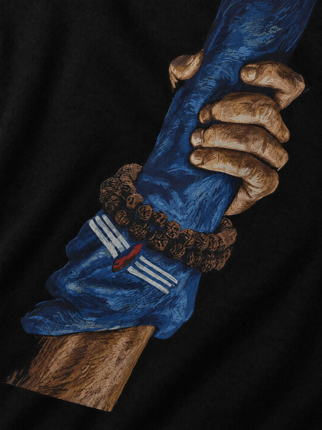 PRDGY Sahayak Oversized Hoodie — printed artwork close-up