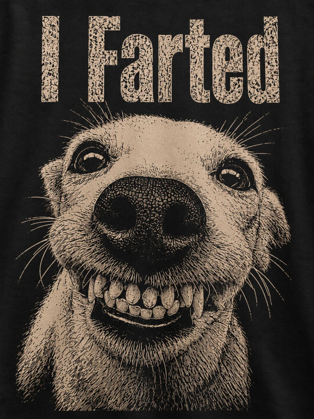 PRDGY Fart Back Oversized T-shirt — printed artwork close-up