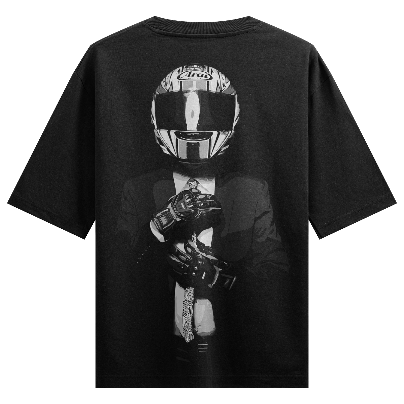 Arai HELMETS artwork on PRDGY oversized t-shirt