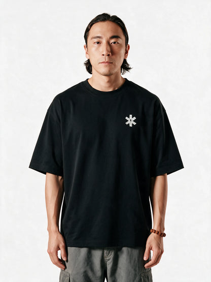 PRDGY Divine Trident Oversized T-shirt — front view of T-shirt