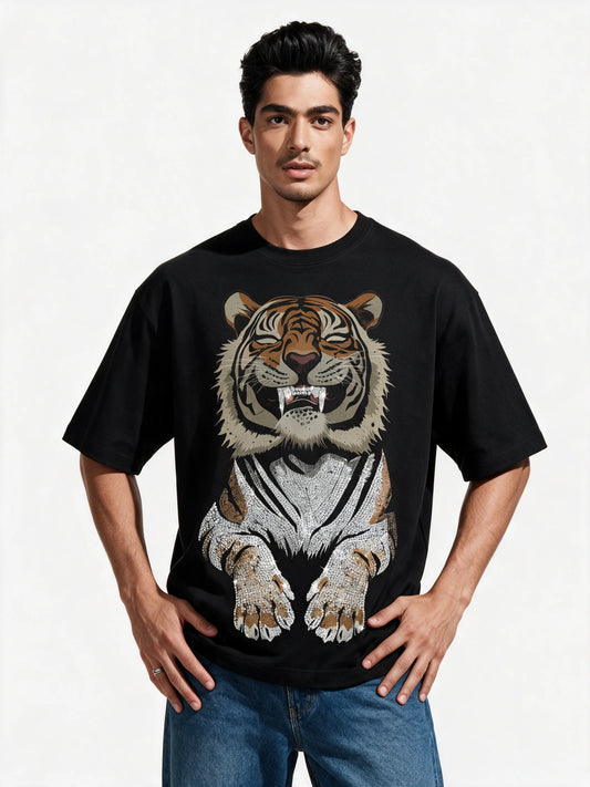 Dripping But Dangerous Oversized T-Shirt — front view on model