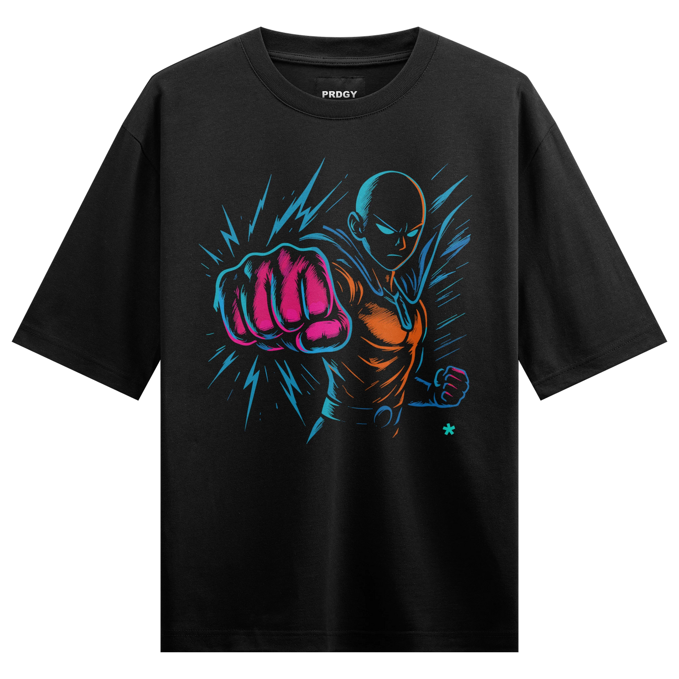 Saitama artwork on PRDGY oversized t-shirt