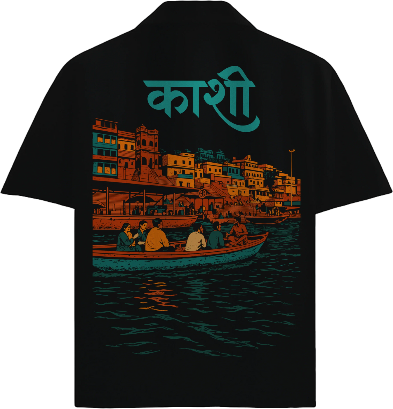 Varanasi artwork on PRDGY oversized t-shirt