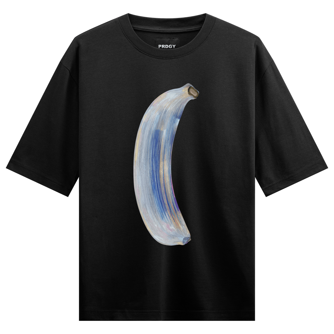 Banana artwork on PRDGY oversized t-shirt
