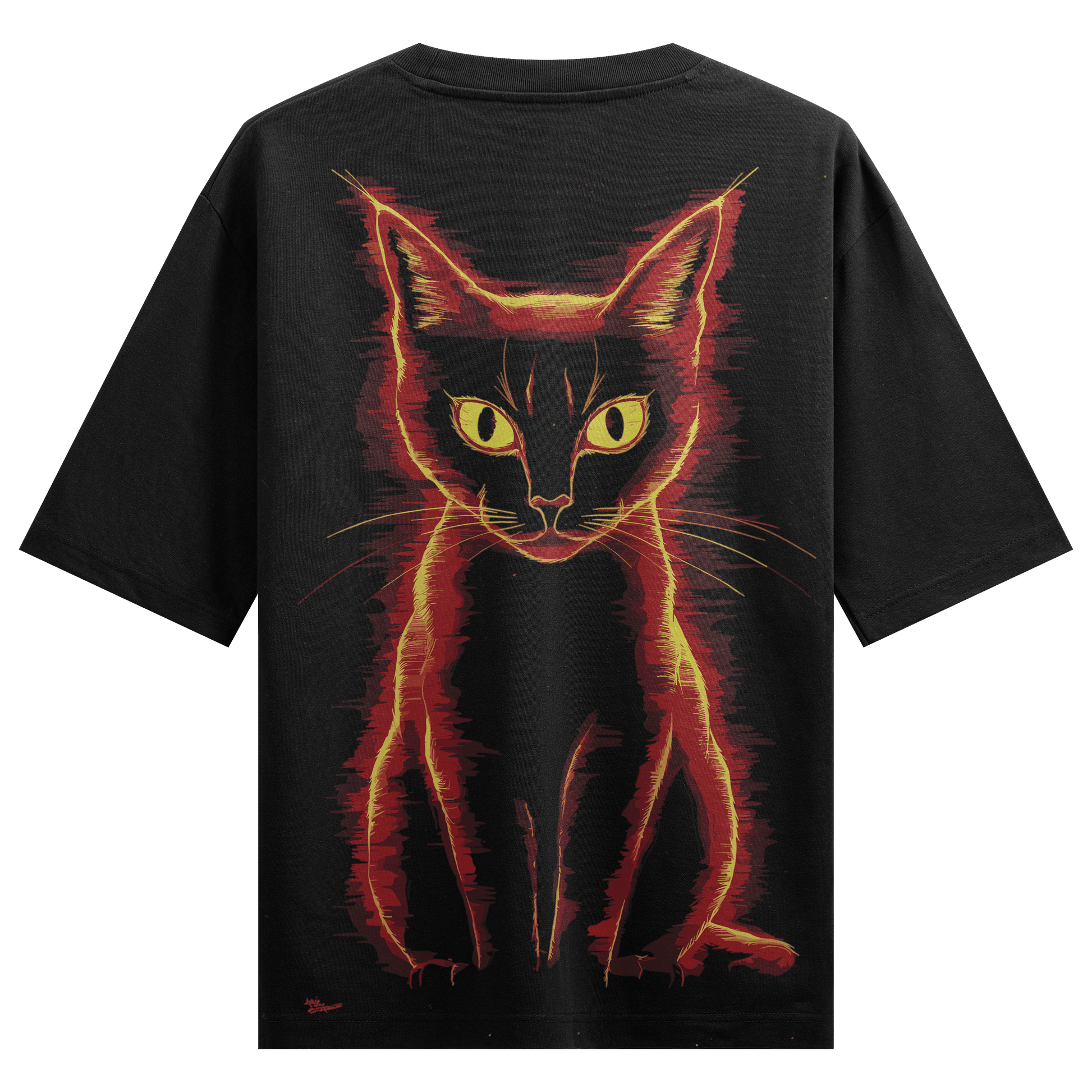 Prdgy Glowmeow Back Oversized T-Shirt - PRDGY