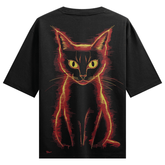 Prdgy Glowmeow Back Oversized T-Shirt - PRDGY