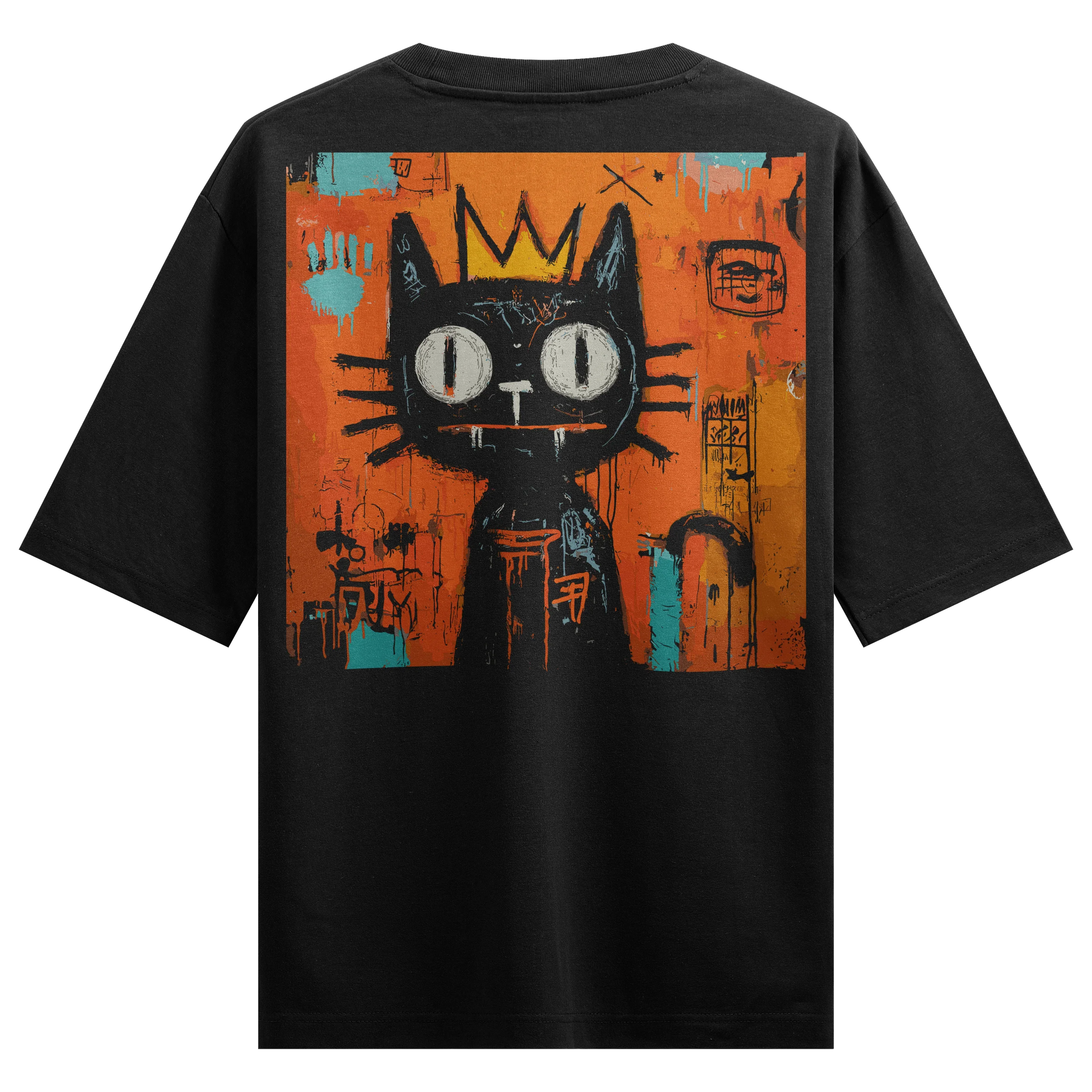 PRDGY Graffiti Cat Oversized T-Shirt - PRDGY