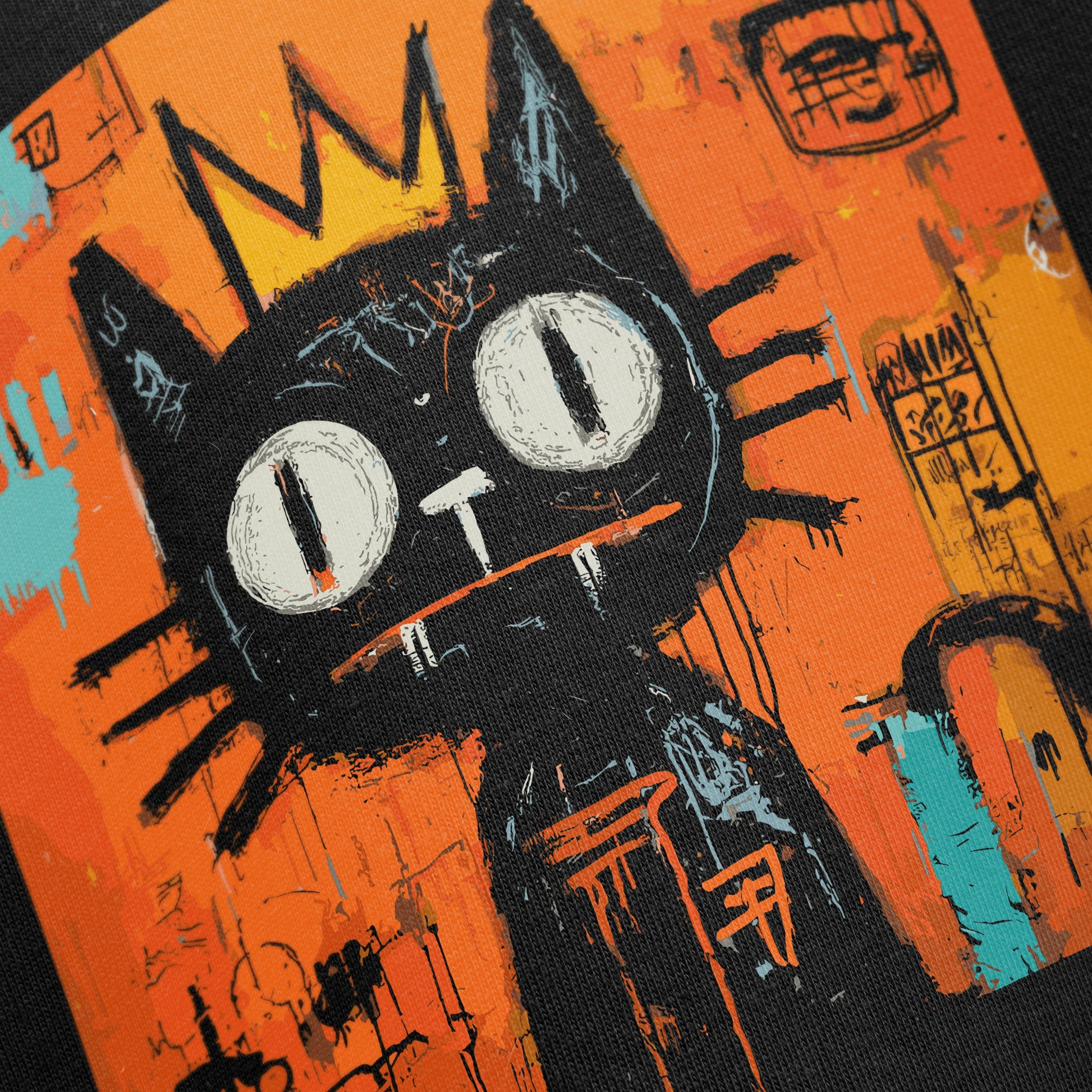 PRDGY Graffiti Cat Oversized T-Shirt - PRDGY