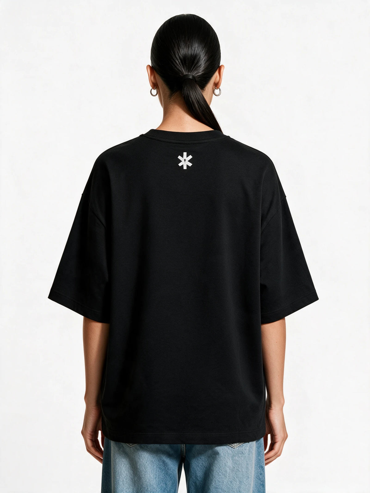 PRDGY Holiday Mode Oversized T-shirt — back view of T-shirt