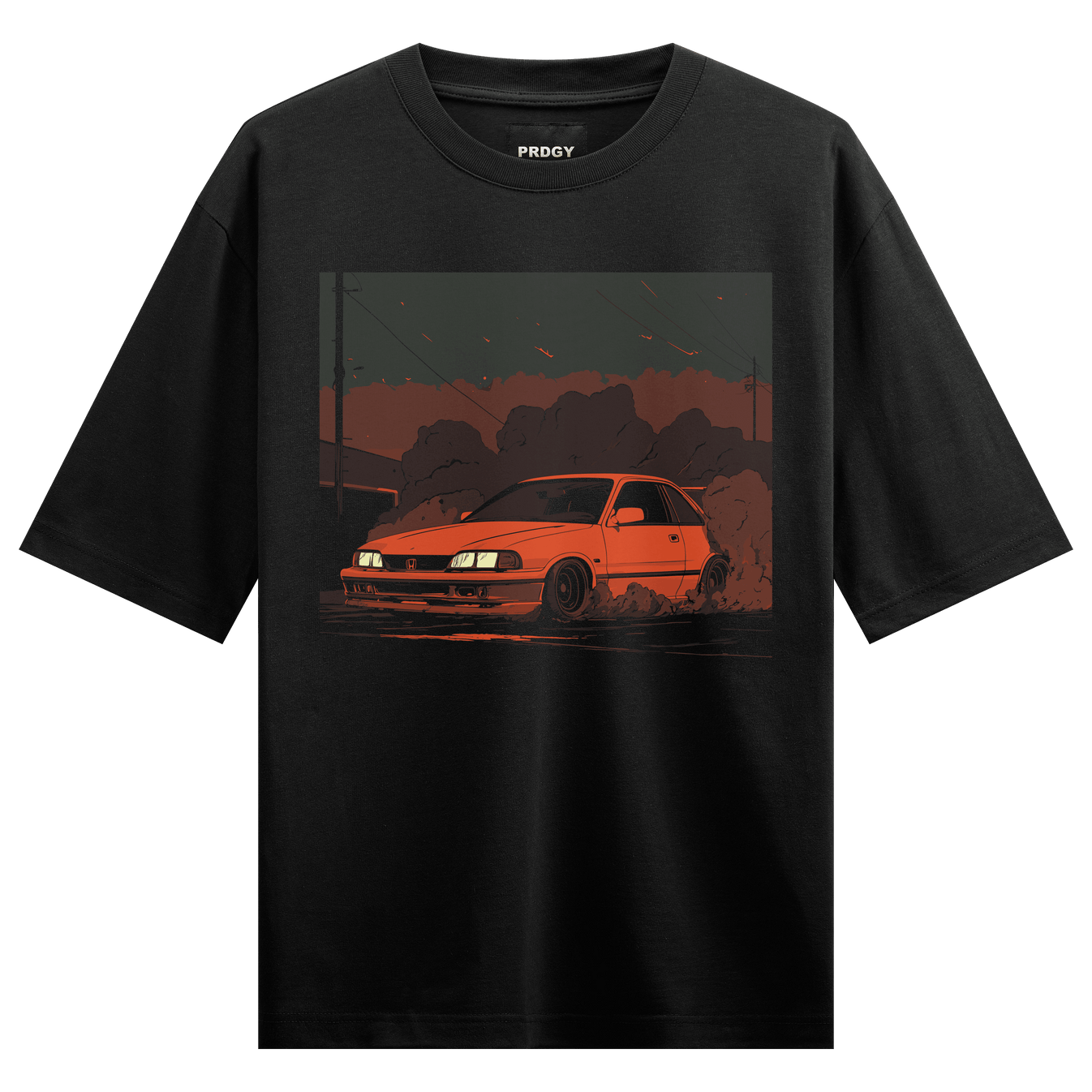 JDM Car artwork on PRDGY oversized t-shirt