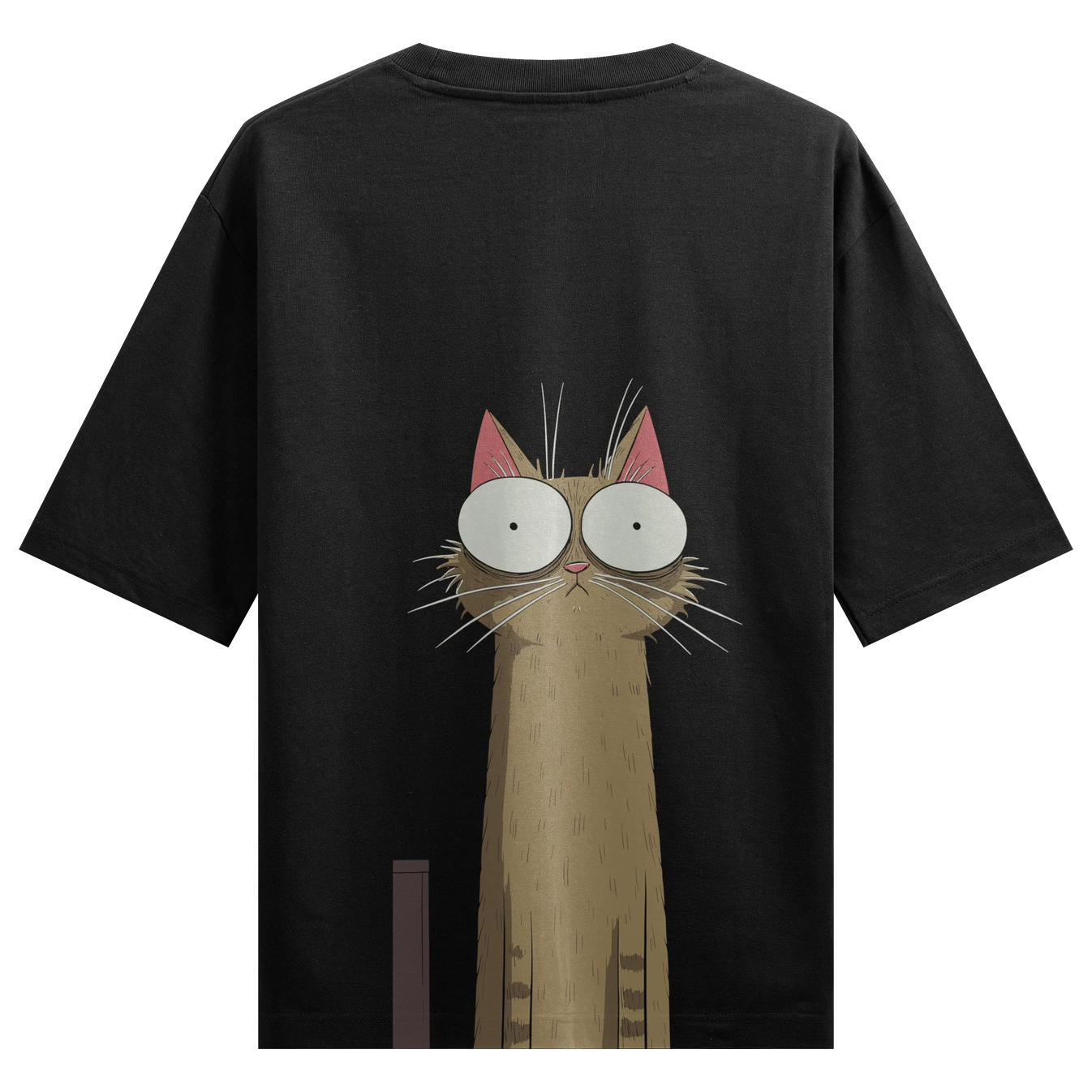 Funny Cat artwork on PRDGY oversized t-shirt