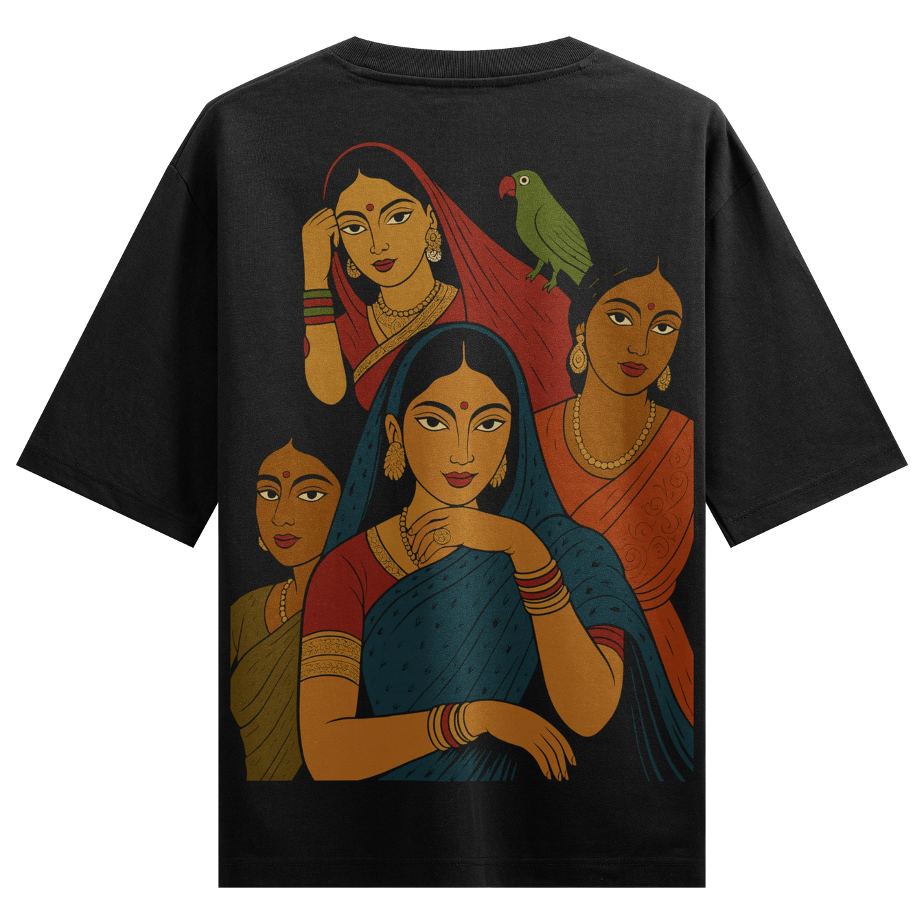 Indian Women artwork on PRDGY oversized t-shirt