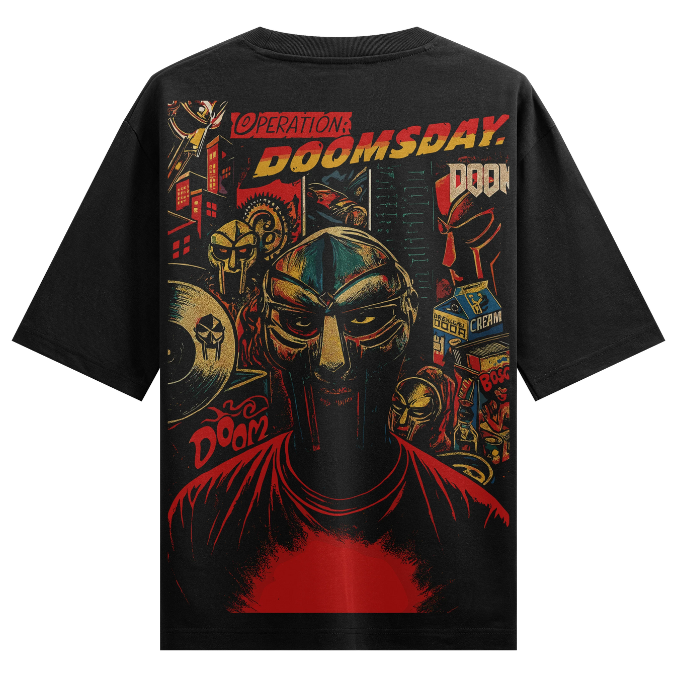OPERATION DOOMSDAY DOOM artwork on PRDGY oversized t-shirt