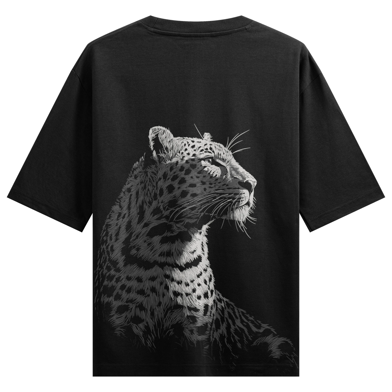 Leopard artwork on PRDGY oversized t-shirt