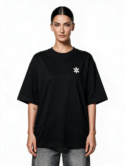 PRDGY Loop Theory Oversized T-Shirt — front view of T-shirt