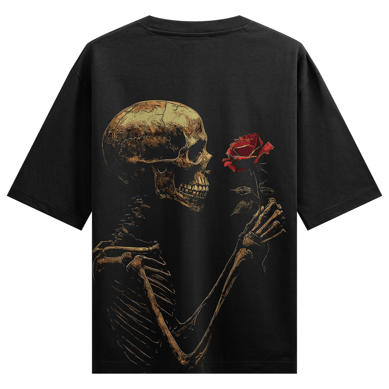 Skeleton Graphic artwork on PRDGY oversized t-shirt