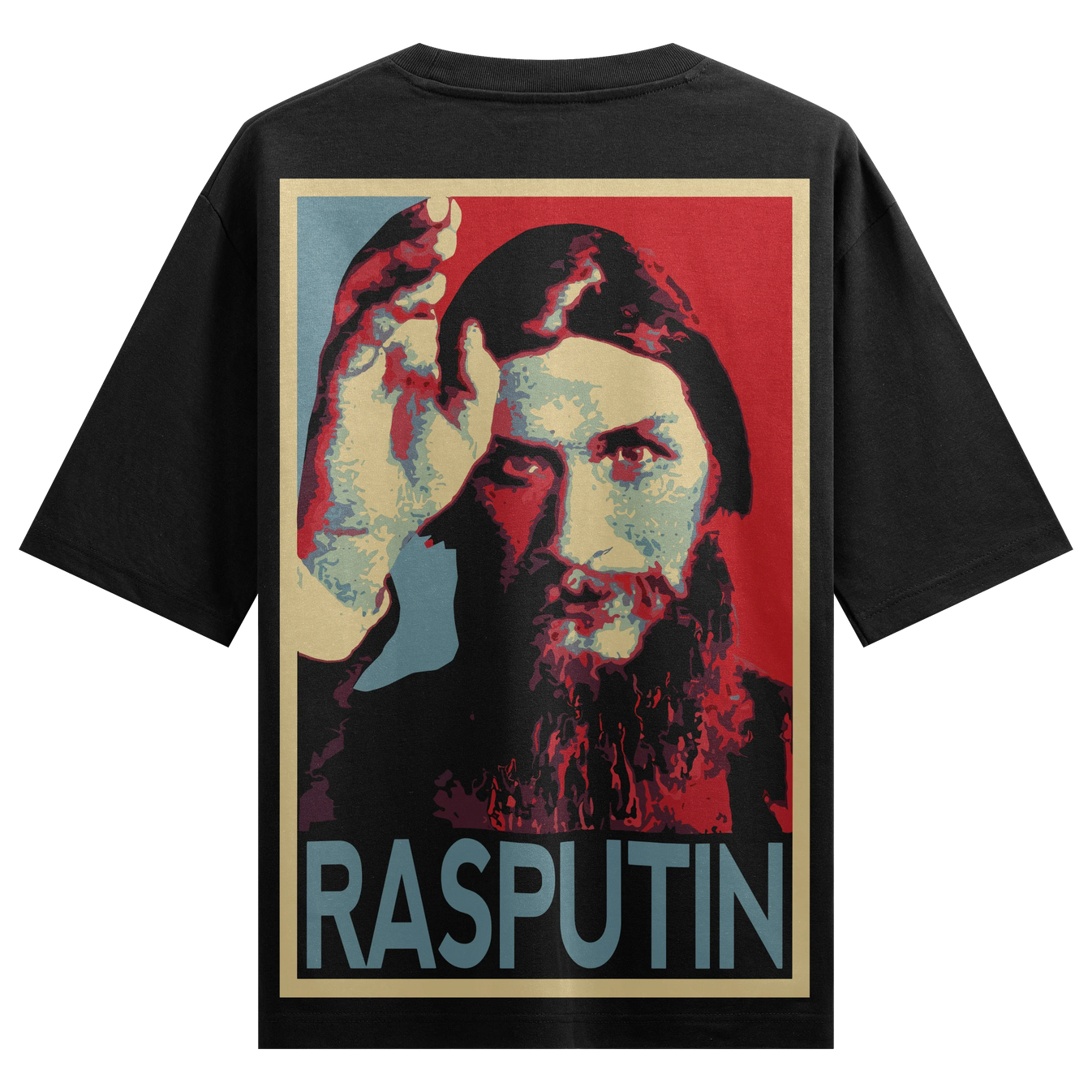 Grigori Rasputin artwork on PRDGY oversized t-shirt