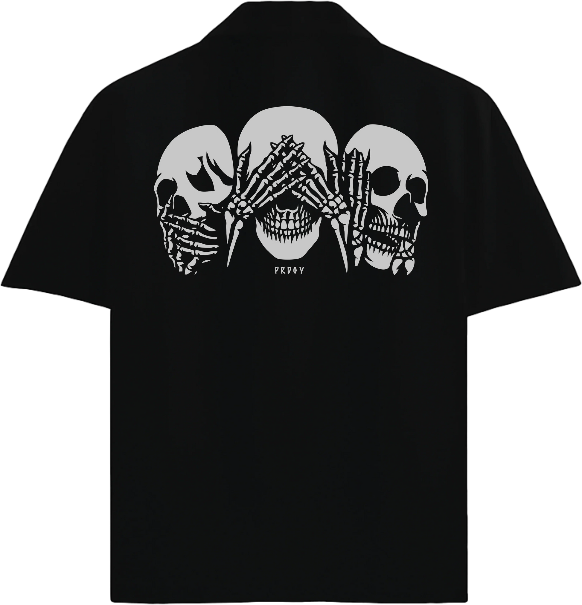 PRDGY Mahatma Skulls Oversized Half-Shirt - PRDGY