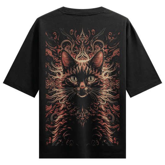 Prdgy Meowllusion Back Oversized T-Shirt - PRDGY