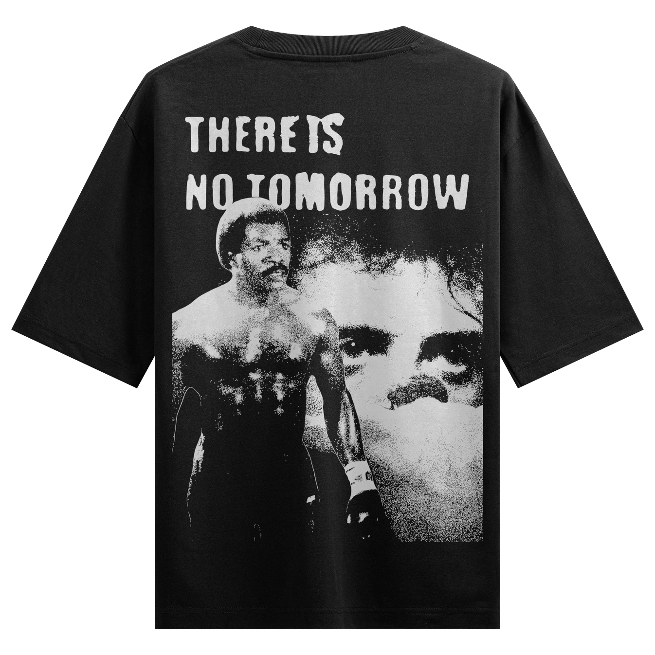 THERE IS NO TOMORROW artwork on PRDGY oversized t-shirt