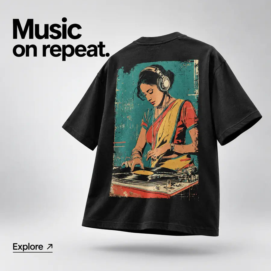 Music on repeat — Classic Drop oversized T-shirt. Explore