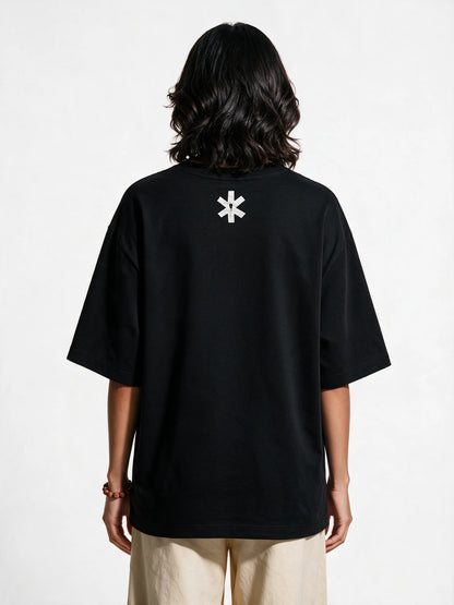 Nataraj Mudra Oversized T-Shirt — back view of T-shirt