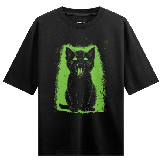 Prdgy Neon Hiss Front Oversized T-Shirt - PRDGY