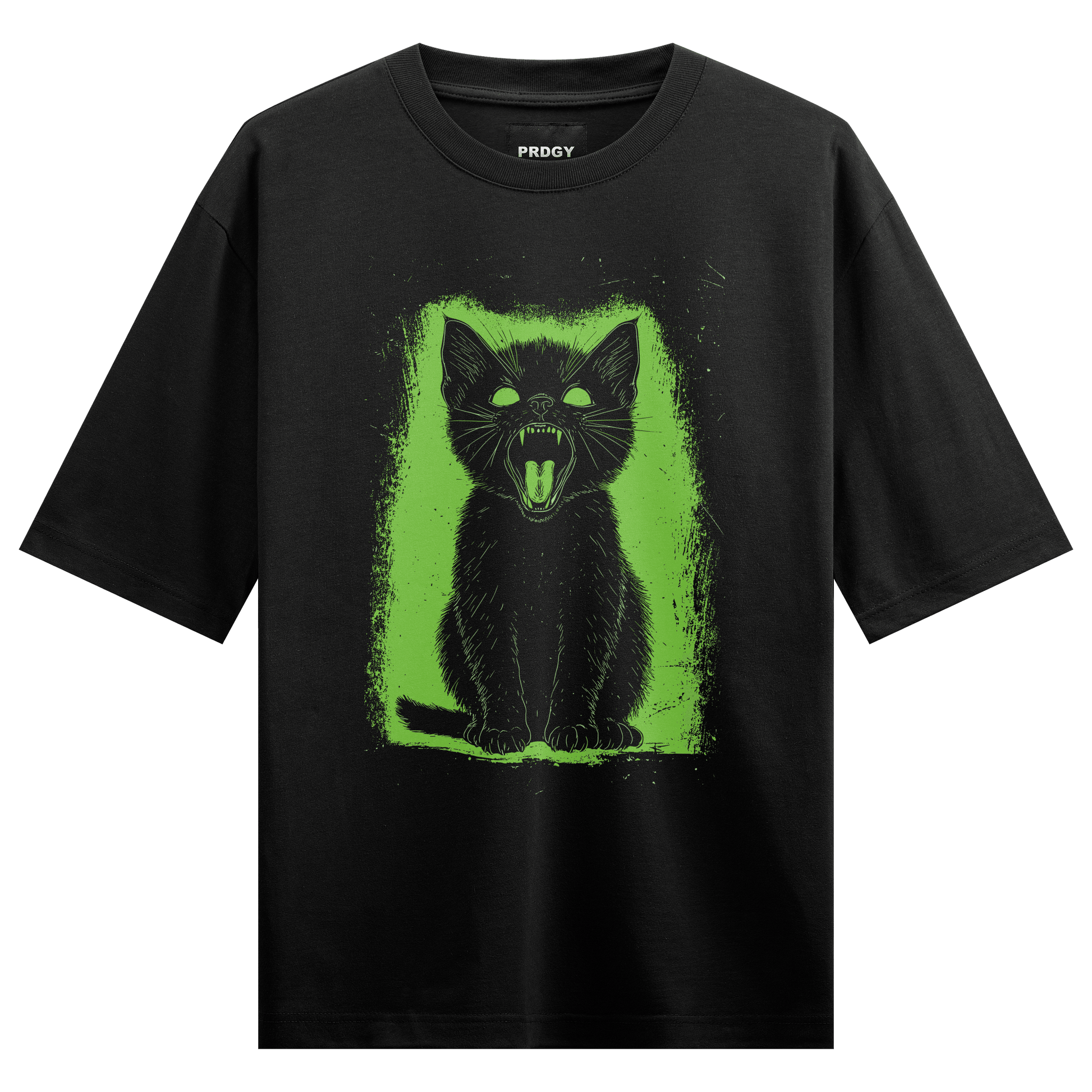 Prdgy Neon Hiss Front Oversized T-Shirt - PRDGY