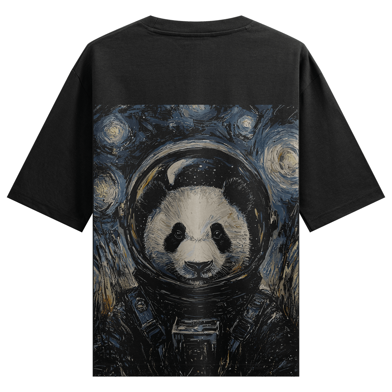Panda Astronaut artwork on PRDGY oversized t-shirt