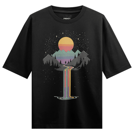 Prdgy PASTEL SUNSET Front Oversized T-Shirt - PRDGY