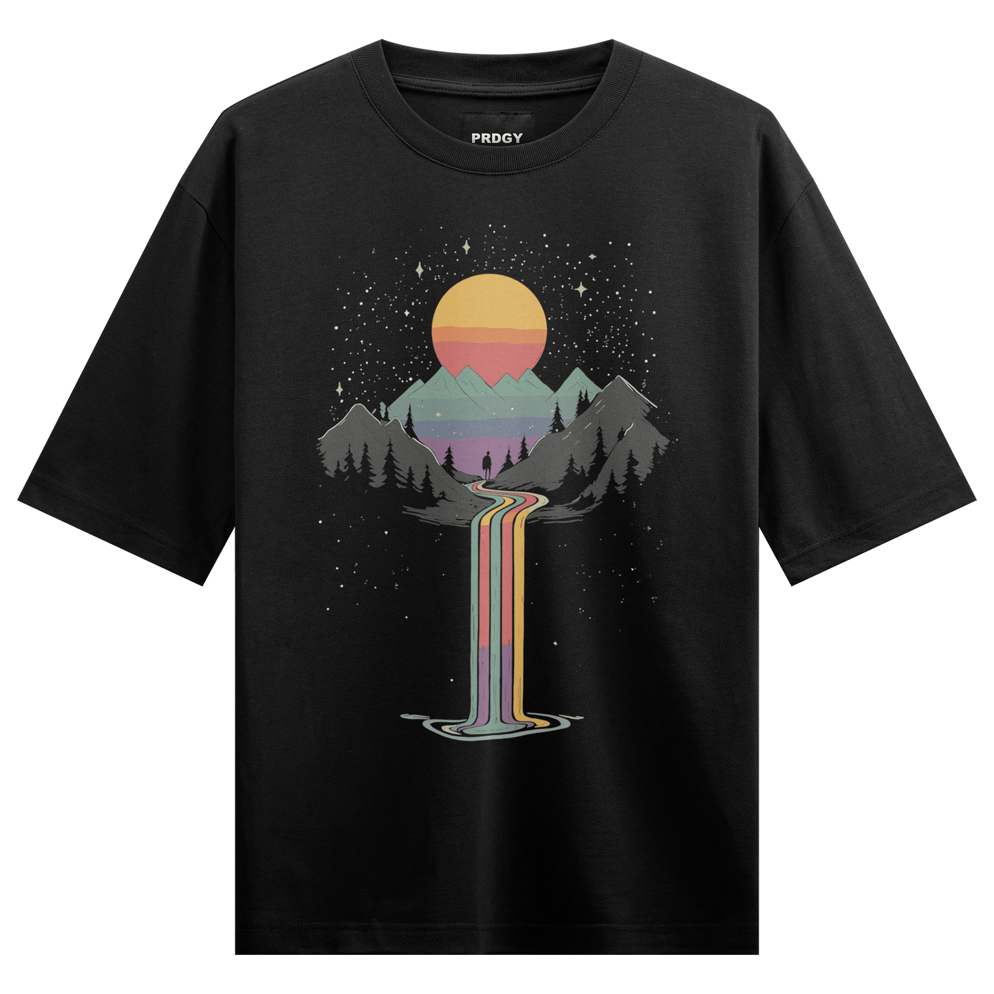 Prdgy PASTEL SUNSET Front Oversized T-Shirt - PRDGY