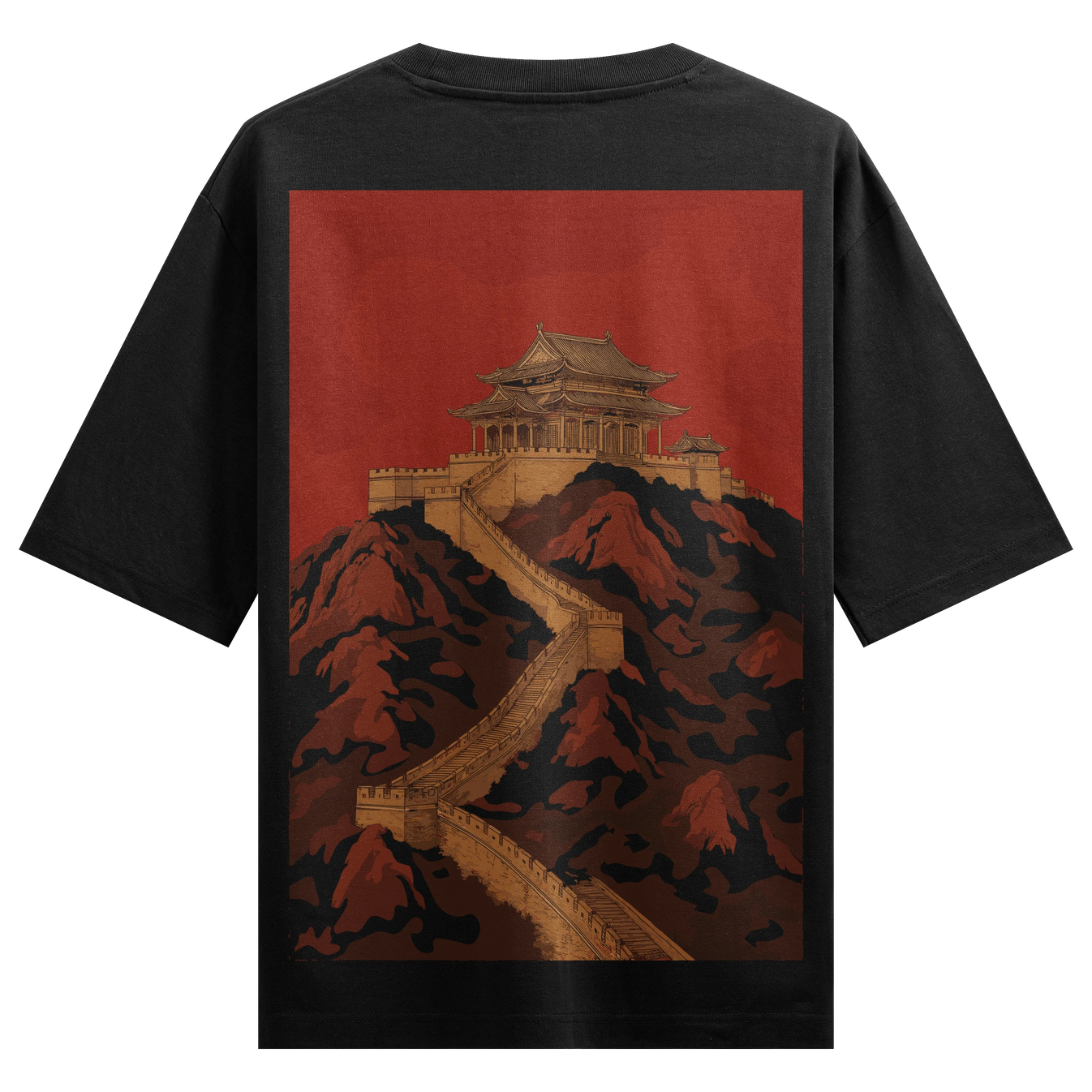 Great Wall Of China artwork on PRDGY oversized t-shirt
