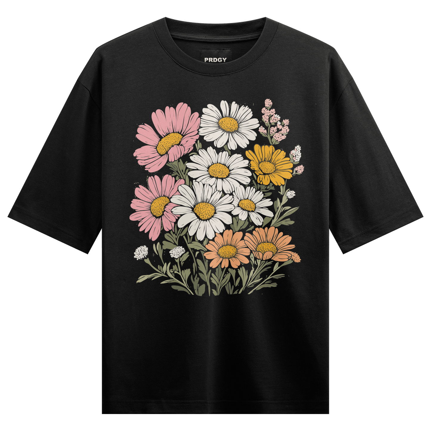 Prdgy Petals & Power Front Oversized T-Shirt - PRDGY