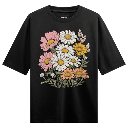 Prdgy Petals & Power Front Oversized T-Shirt - PRDGY