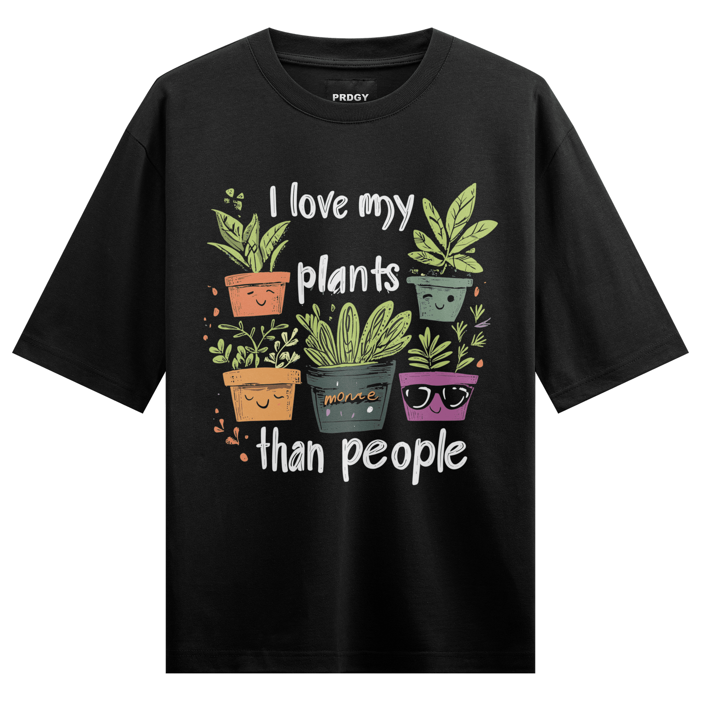 Prdgy PLANT OVER PEOPLE Front Oversized T-Shirt - PRDGY