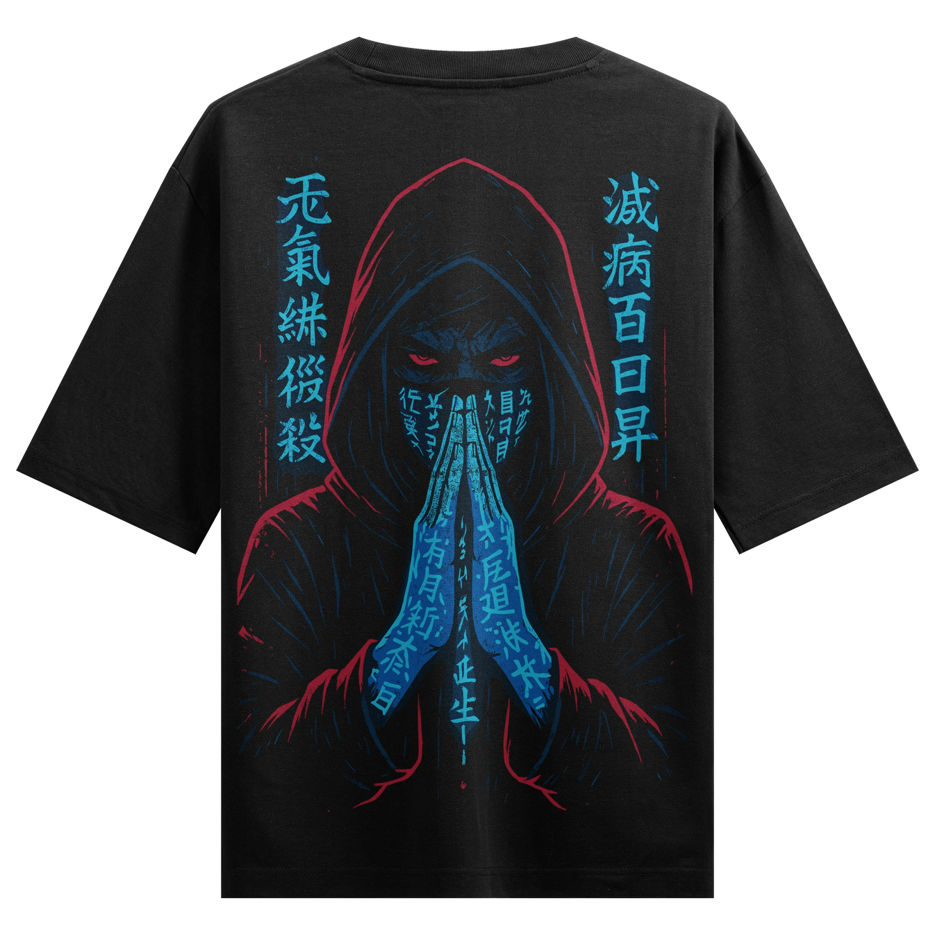 Ninja artwork on PRDGY oversized t-shirt