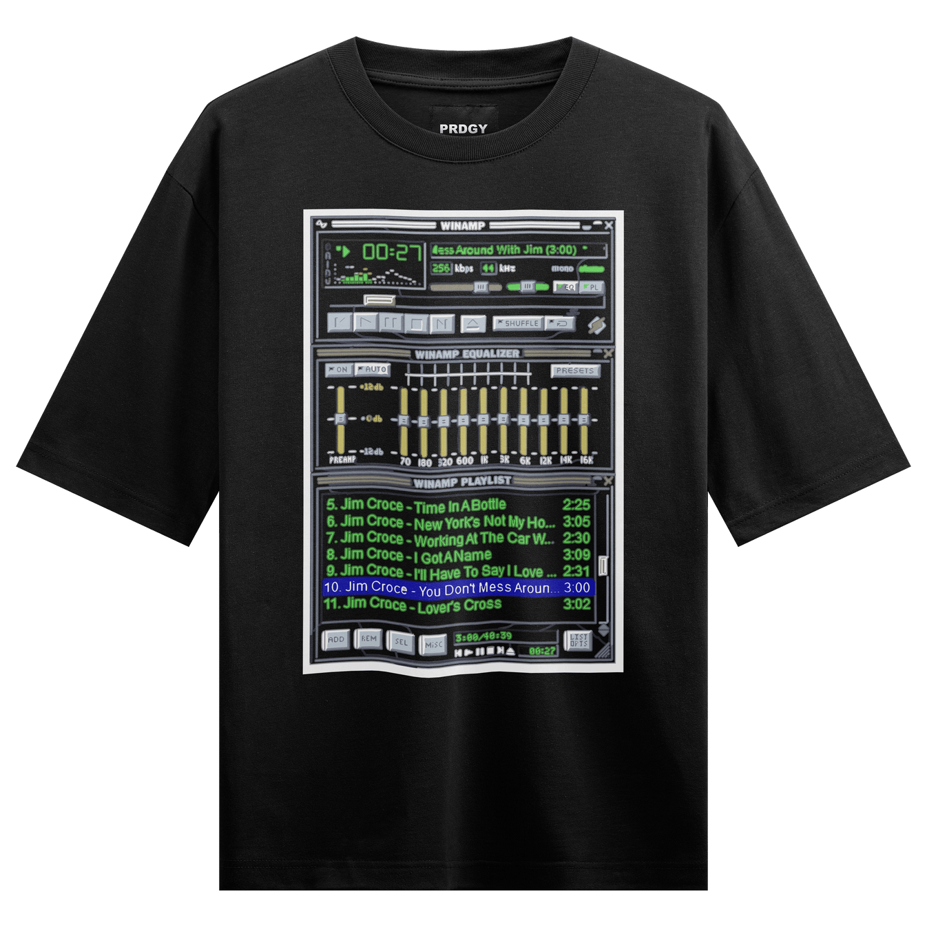 UNCLASSIFIED artwork on PRDGY oversized t-shirt