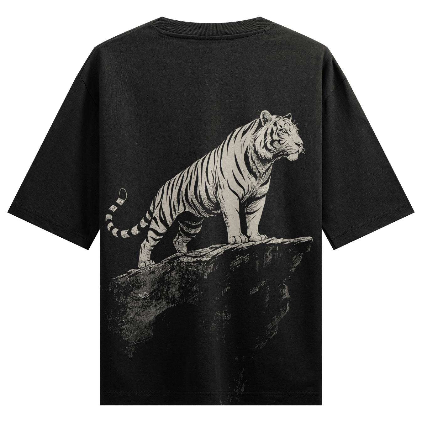 Tiger artwork on PRDGY oversized t-shirt