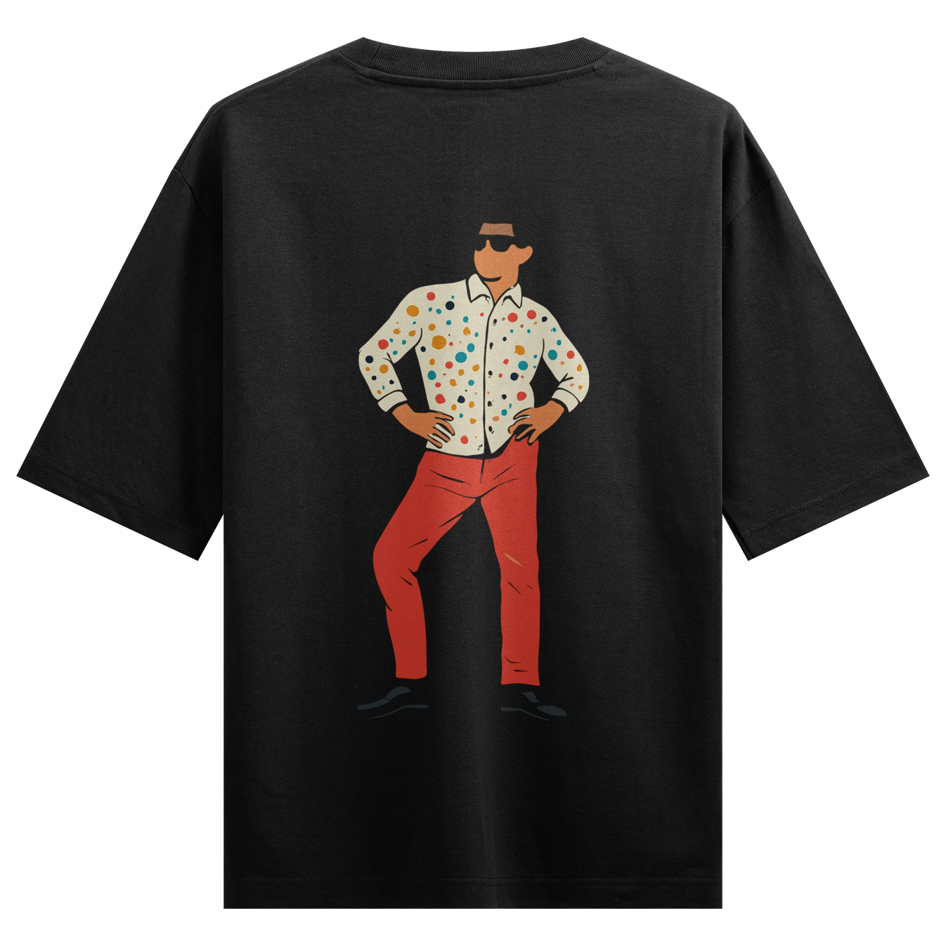 Man artwork on PRDGY oversized t-shirt