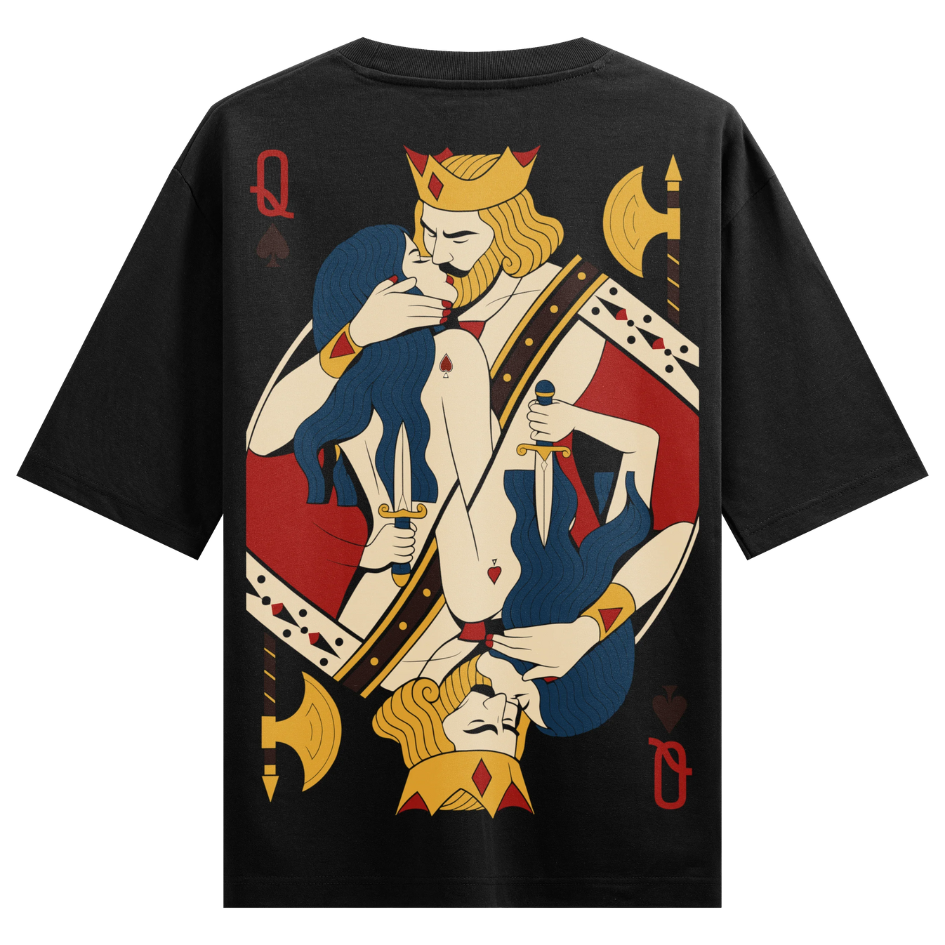 Playing Cards artwork on PRDGY oversized t-shirt