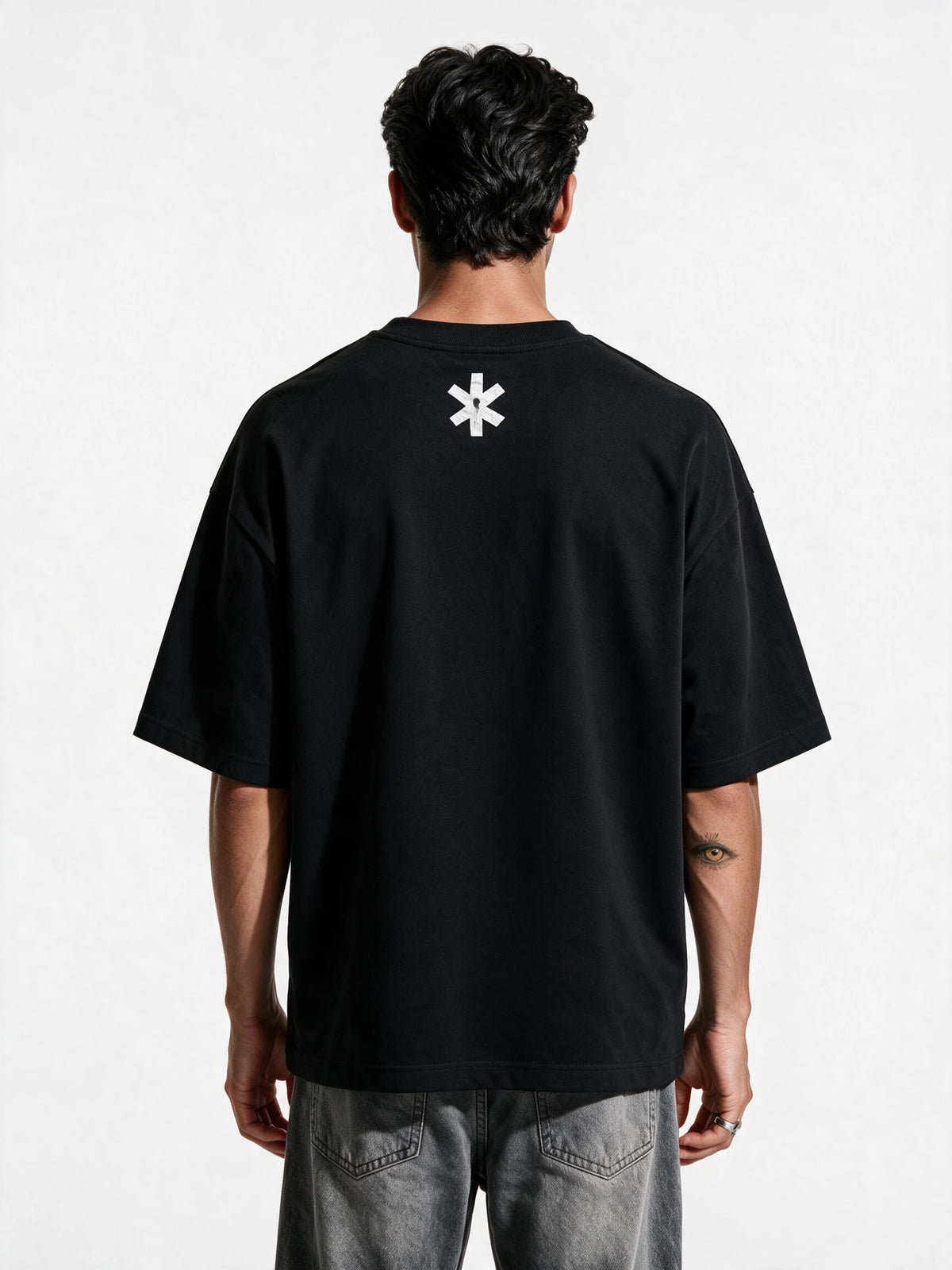 Roaring Beast Oversized T-shirt — back view of T-shirt