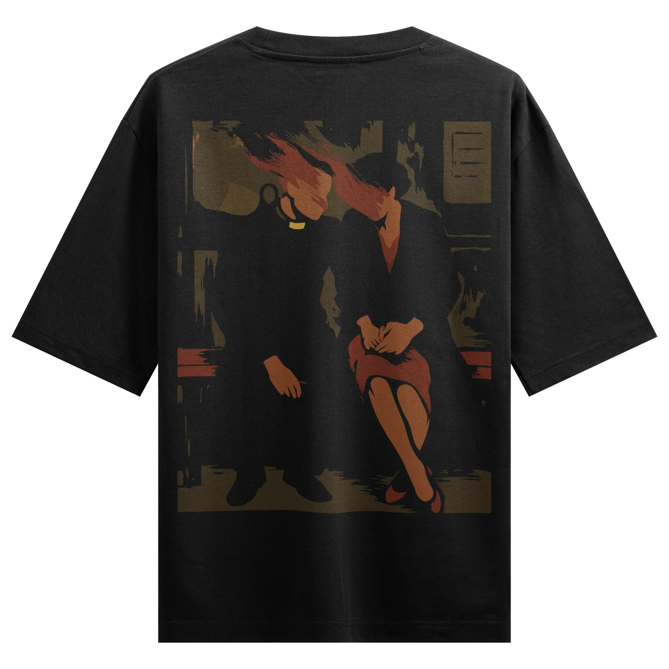 Couple artwork on PRDGY oversized t-shirt