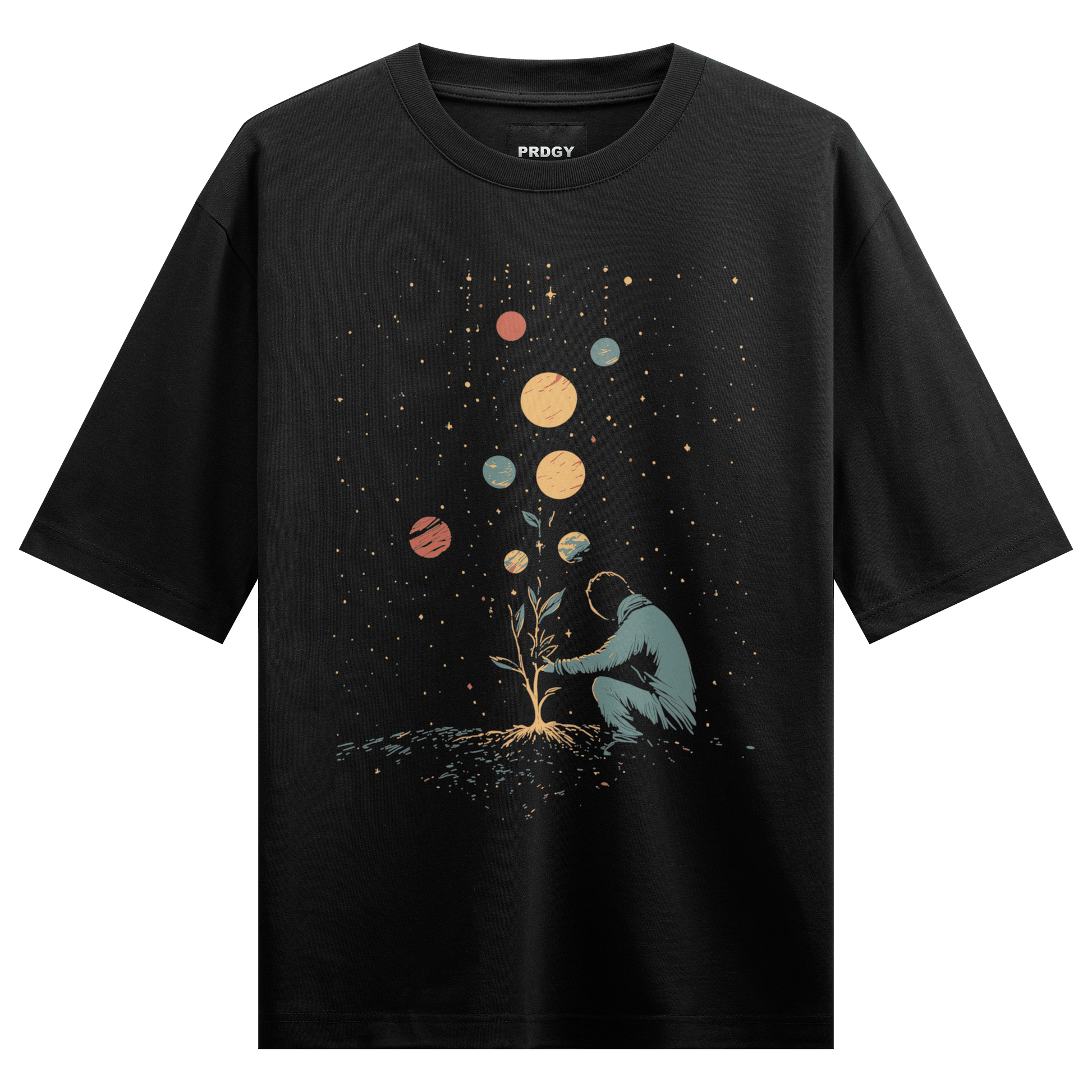 Prdgy ROOTED IN STARS Front Oversized T-Shirt - PRDGY