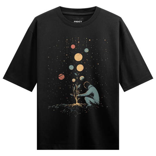 Prdgy ROOTED IN STARS Front Oversized T-Shirt - PRDGY