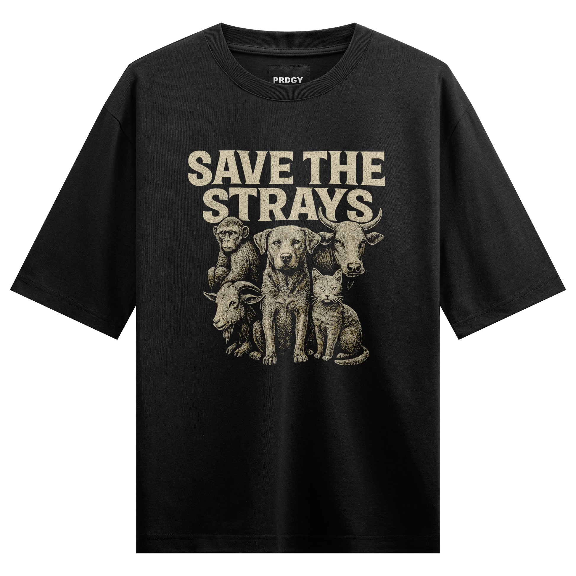 PRDGY Save The Strays Oversized T-Shirt - PRDGY