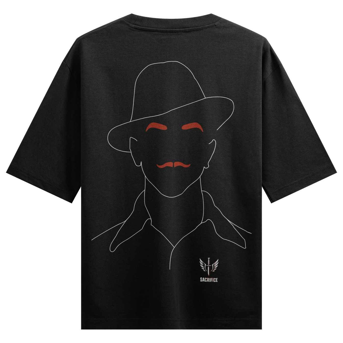 Bhagat Singh artwork on PRDGY oversized t-shirt