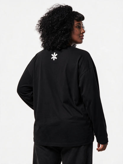 Ace Heart Oversized Full Sleeve T-Shirt — opposite-side model view