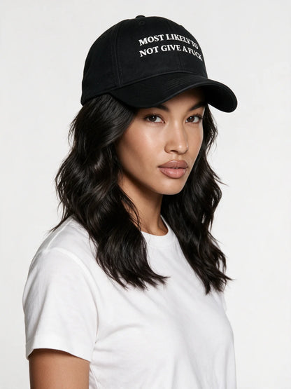 PRDGY Apathy Statement Cap — three-quarter model view