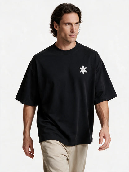 PRDGY Mohan Ji Oversized T-Shirt — opposite-side model view