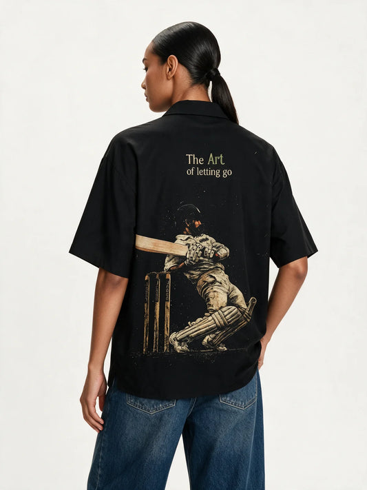 Jaane do Oversized Collar Shirt — back model view